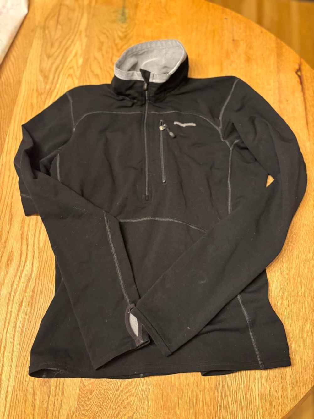 Patagonia Black Lightweight Quarter-Zip Fleece